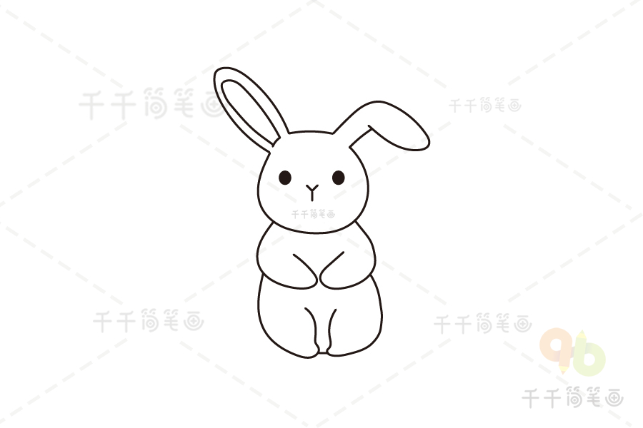 简笔画兔子的画法步骤图片