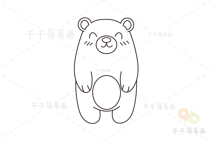 熊的简笔画简单画法