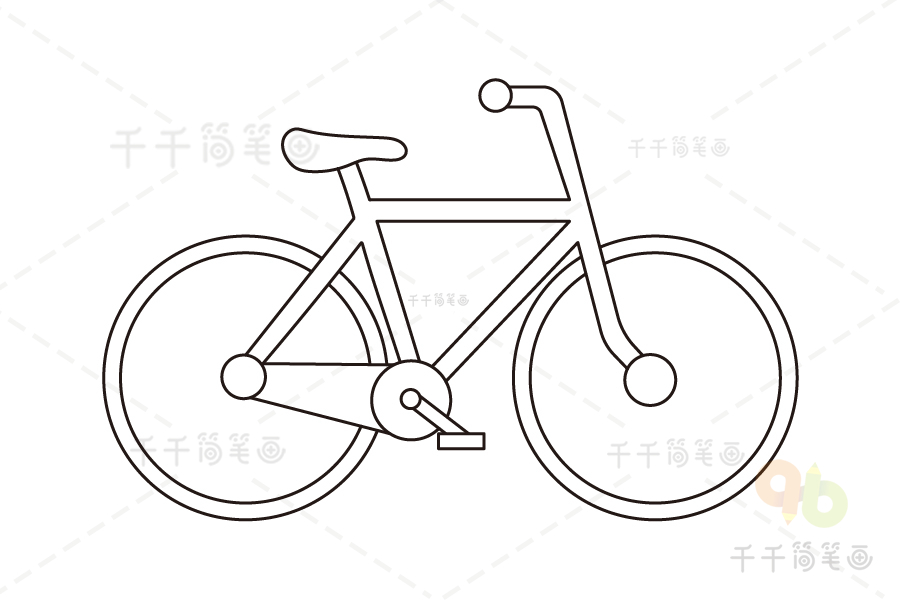 自行车的简笔画图片