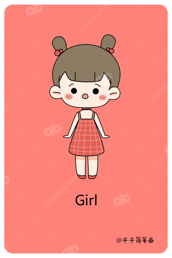 儿童英语词汇认知 女孩Girl