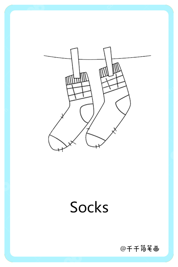 儿童英语词汇认知 袜子socks