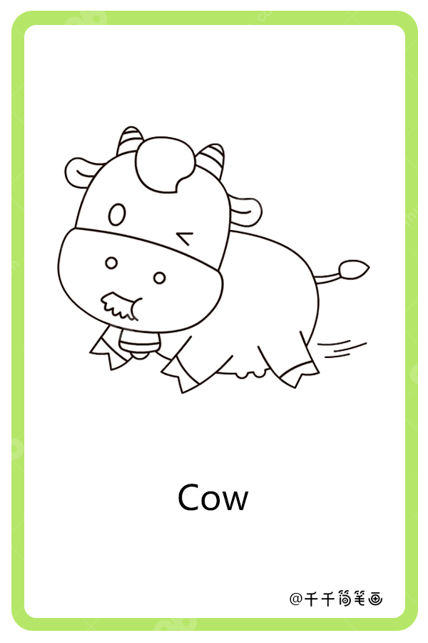 奶牛用英语怎么说图片