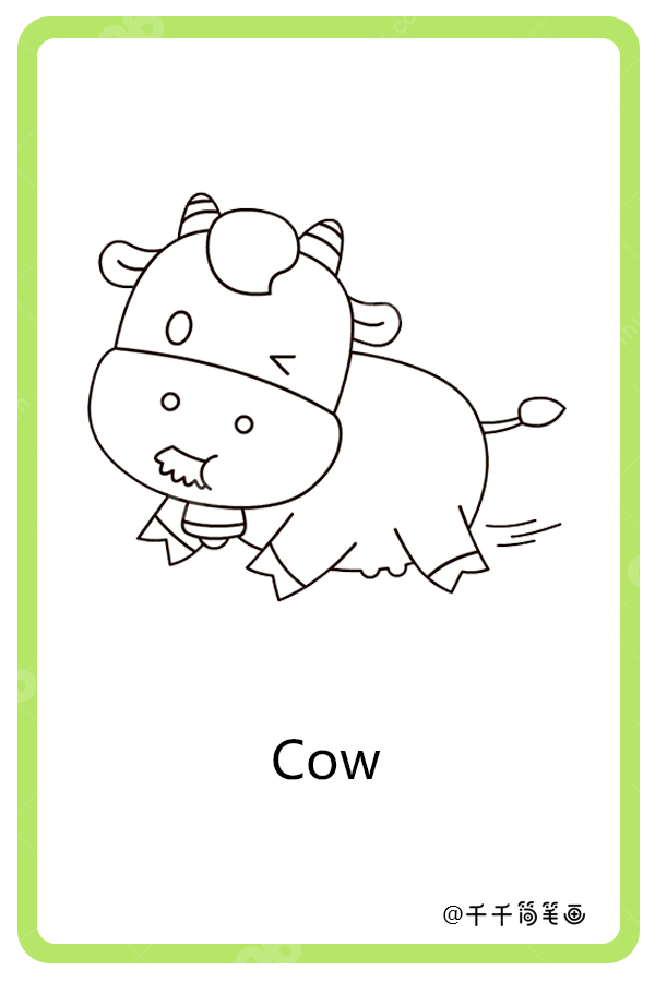 兒童英語詞彙認知奶牛cow