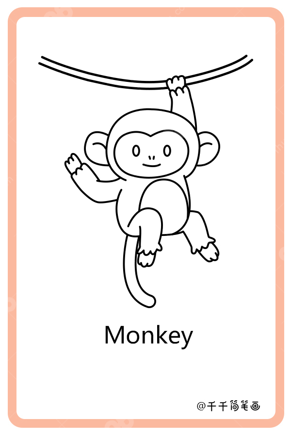 儿童英语词汇认知 猴子Monkey