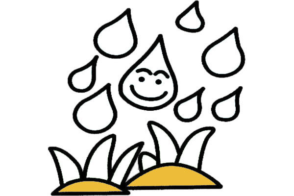 雨滴的简笔画卡通图片