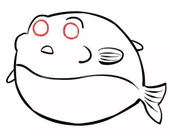 胖胖小鱼简笔画