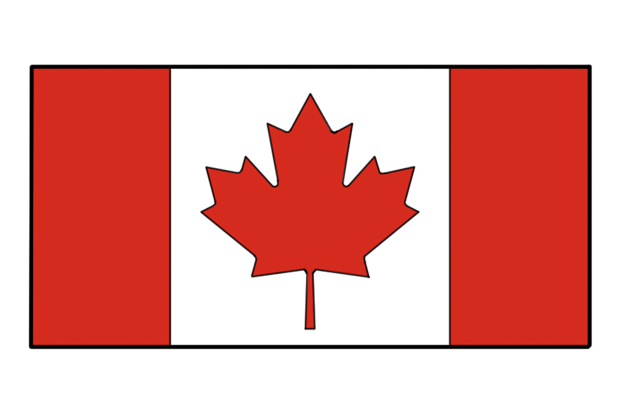 加拿大国国旗的画法图片