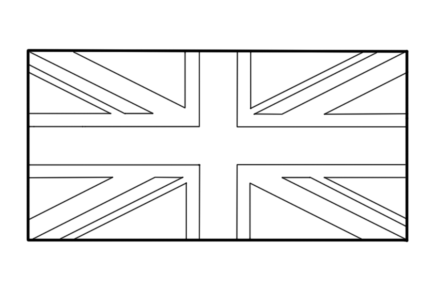 英格兰国旗简笔画图片