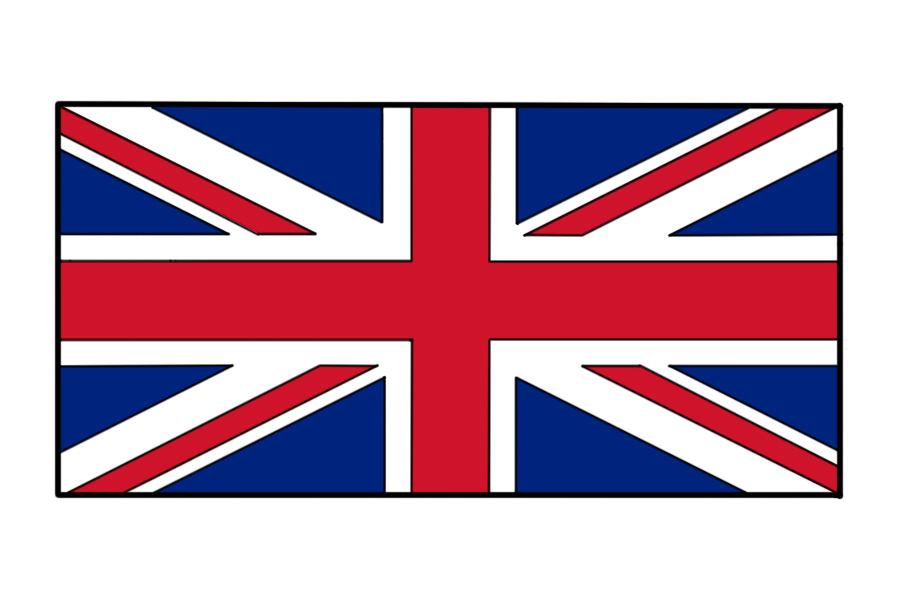 英国国旗简笔画步骤图