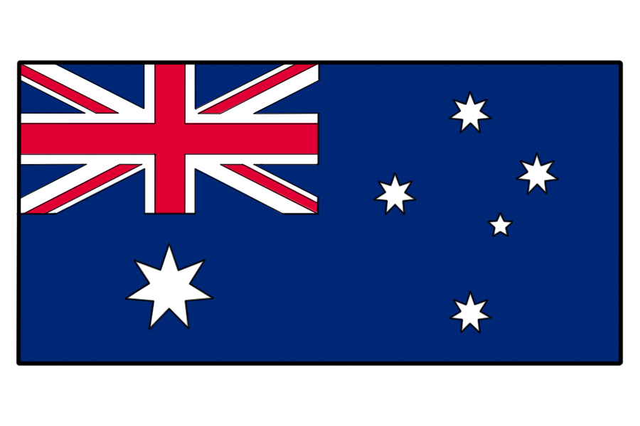 澳大利亚简笔画国旗图片