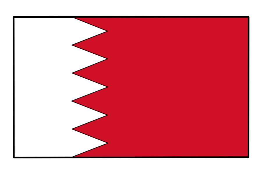 巴林国旗简笔画