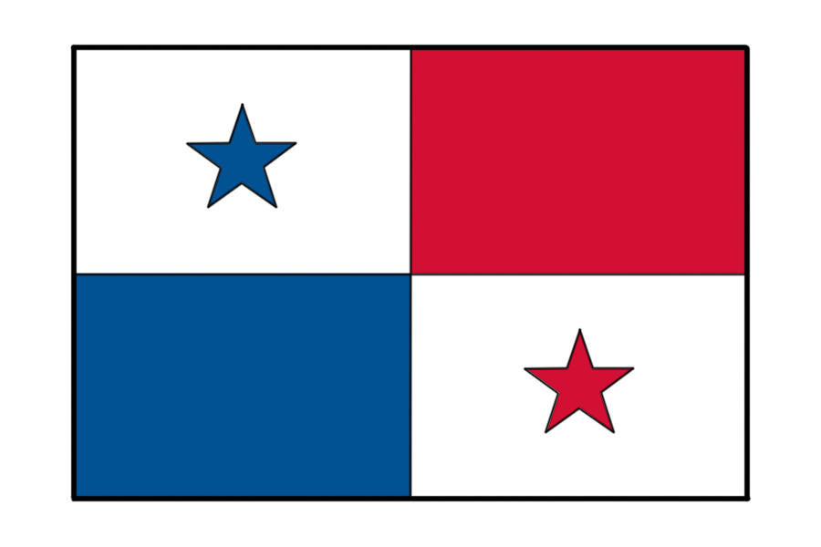 巴拿马国旗简笔画