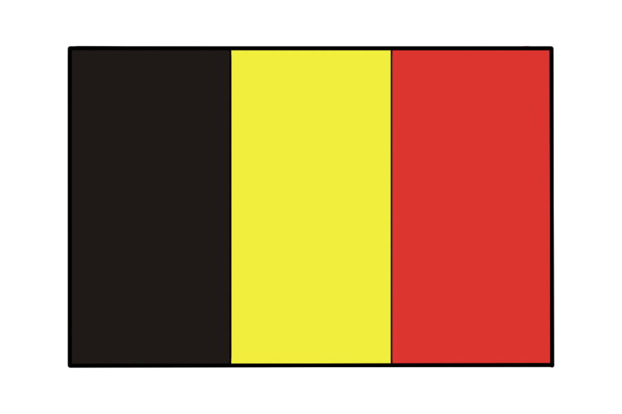 比利时国旗简笔画