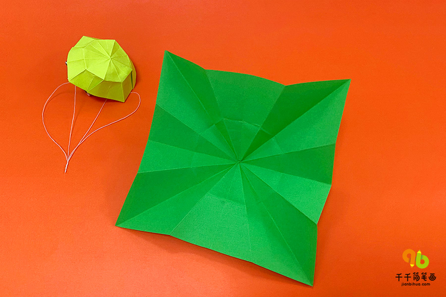 三角降落伞折纸图片