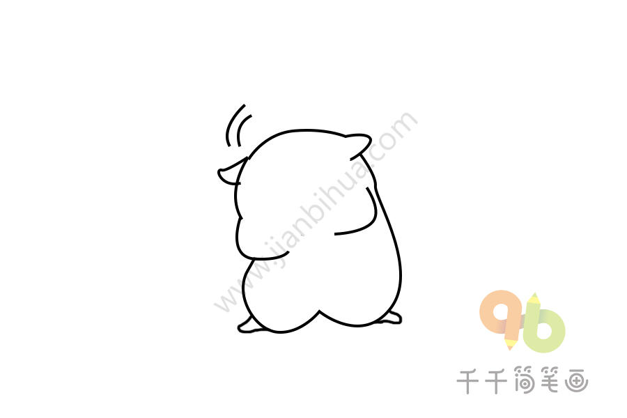小仓鼠表情-怎么办呢简笔画