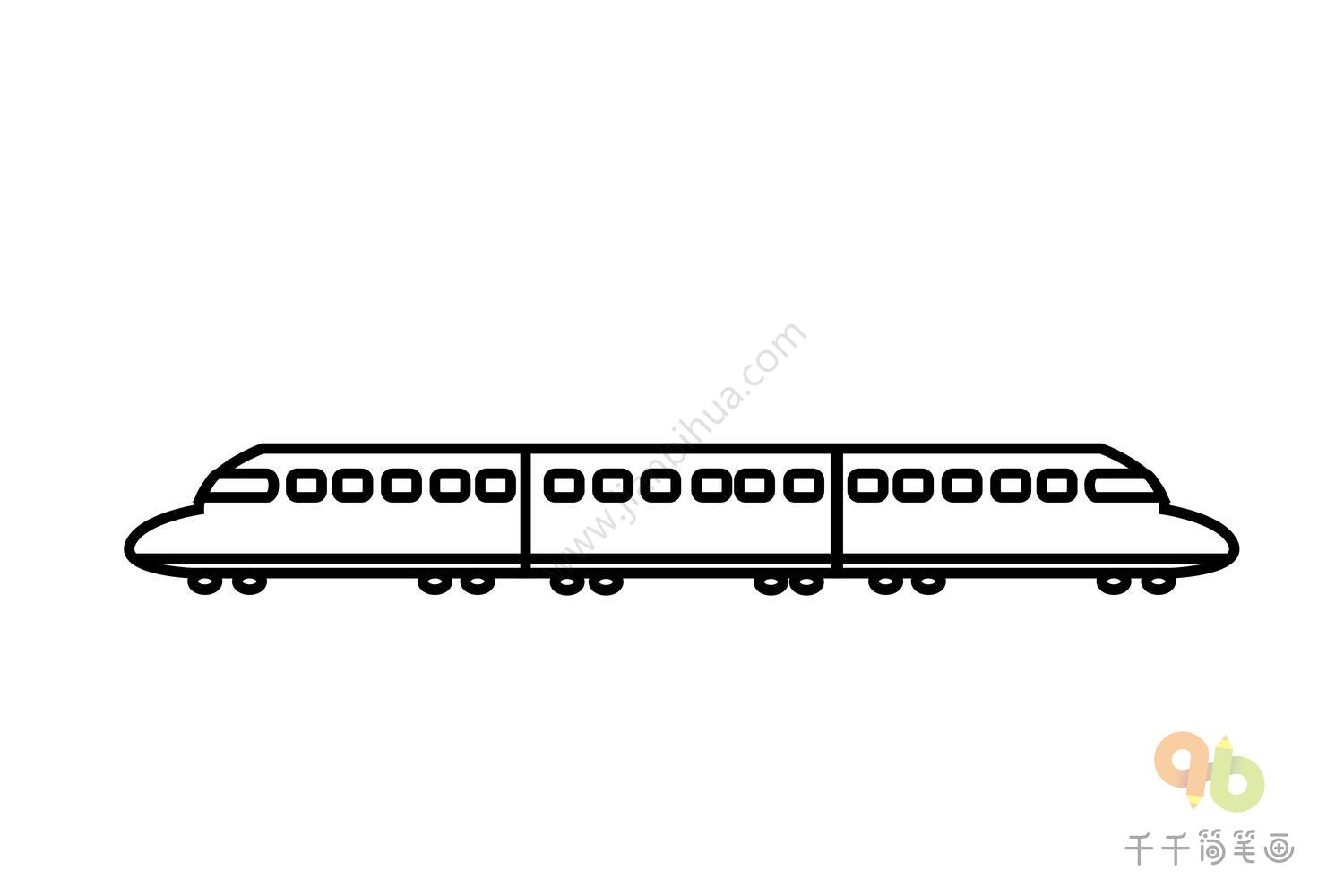 高鐵簡筆畫_火車