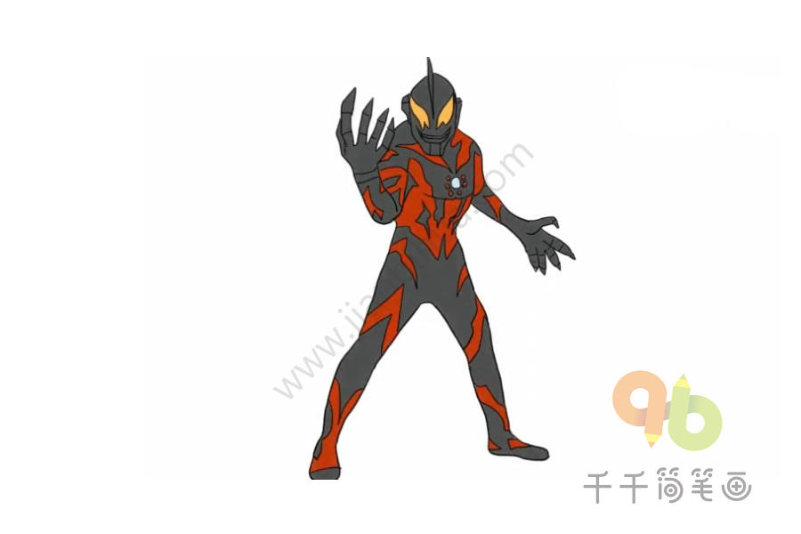 贝利亚奥特曼儿童卡通简笔画