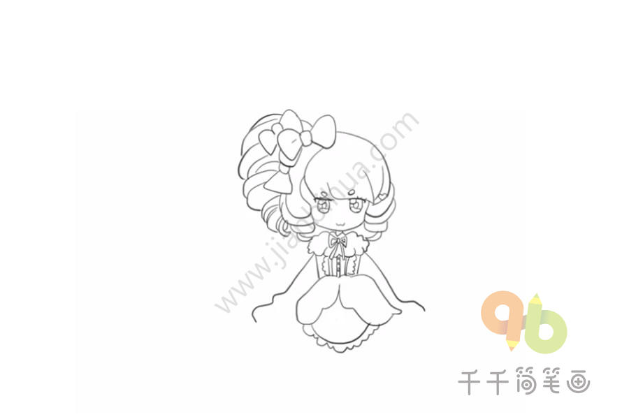 小花仙黑化的芬妮公主简笔画