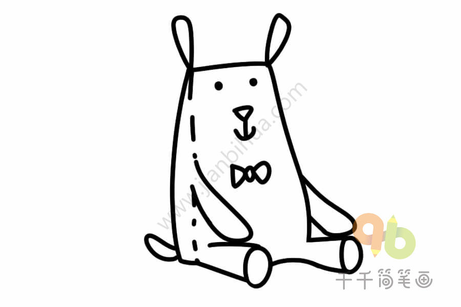 宝宝英文认知 泰迪熊简笔画