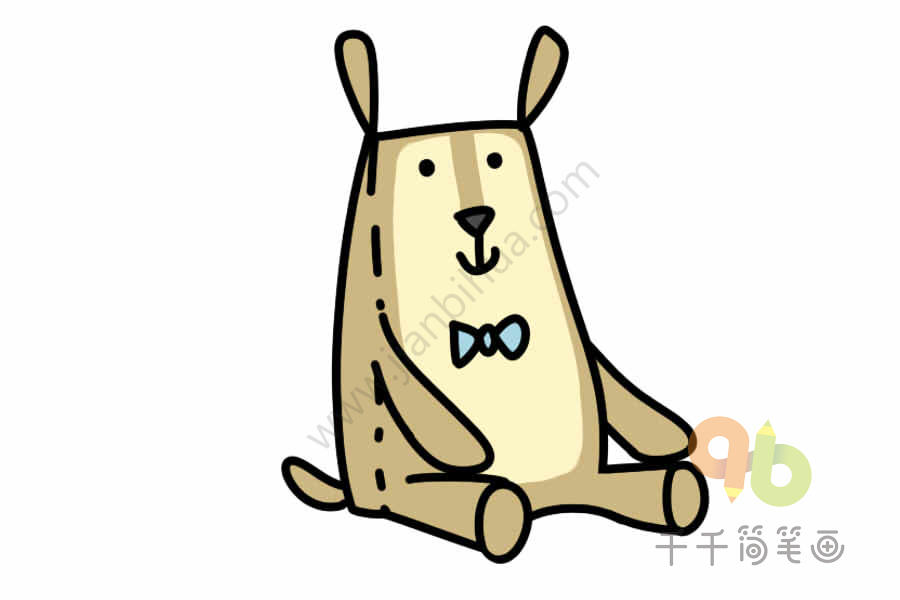 宝宝英文认知 泰迪熊简笔画