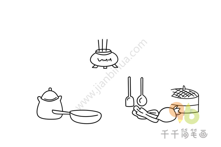 小年扫尘简笔画 小年扫尘简笔画画法 小年扫尘简笔画 小年扫尘简笔画画法