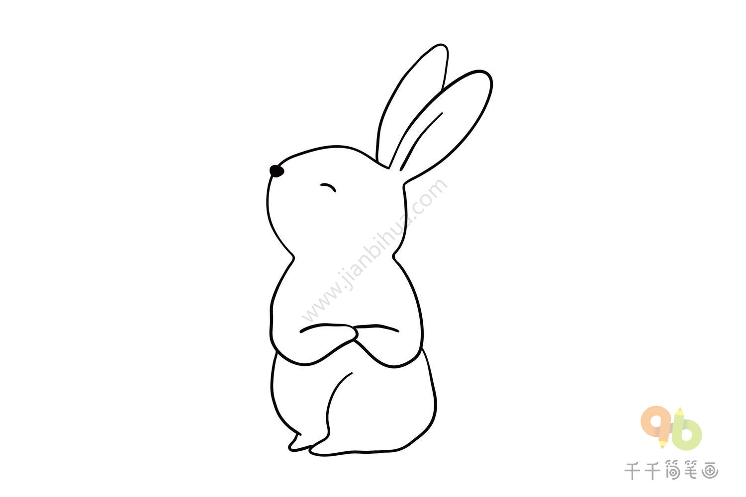 傲娇的兔子简笔画