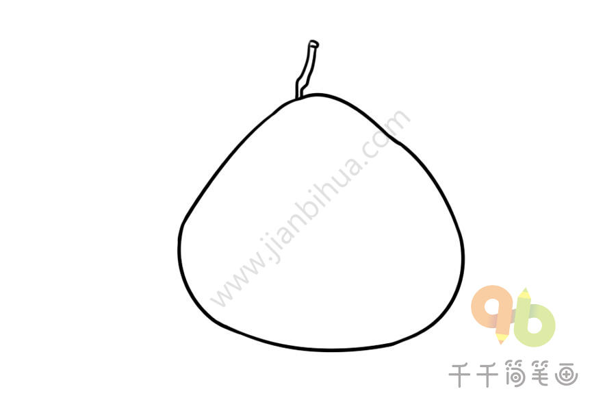 好吃的柚子简笔画