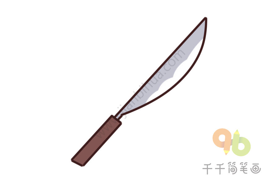 厨房用具 小刀的简笔画怎么画