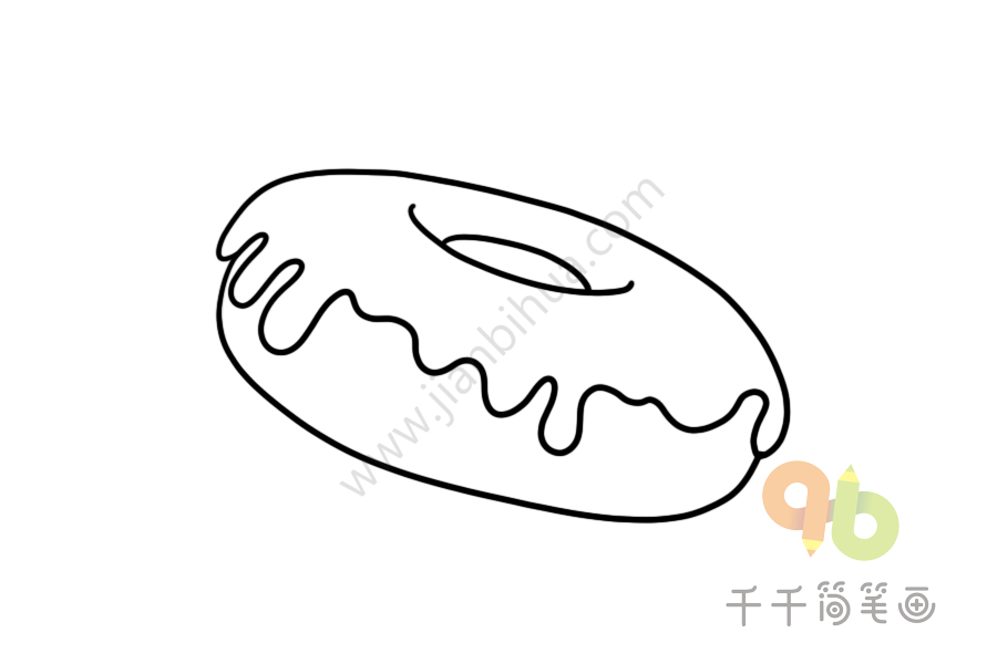 儿童简笔画甜甜圈怎么画