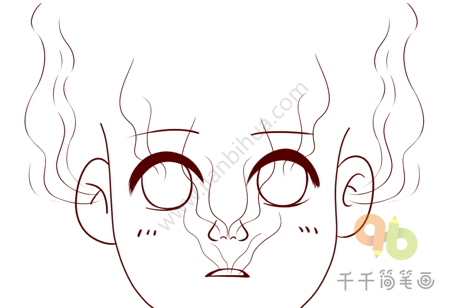 成语大全 七窍生烟简笔画