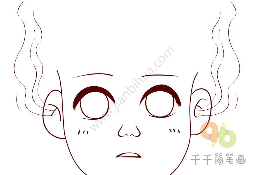 成语大全 七窍生烟简笔画