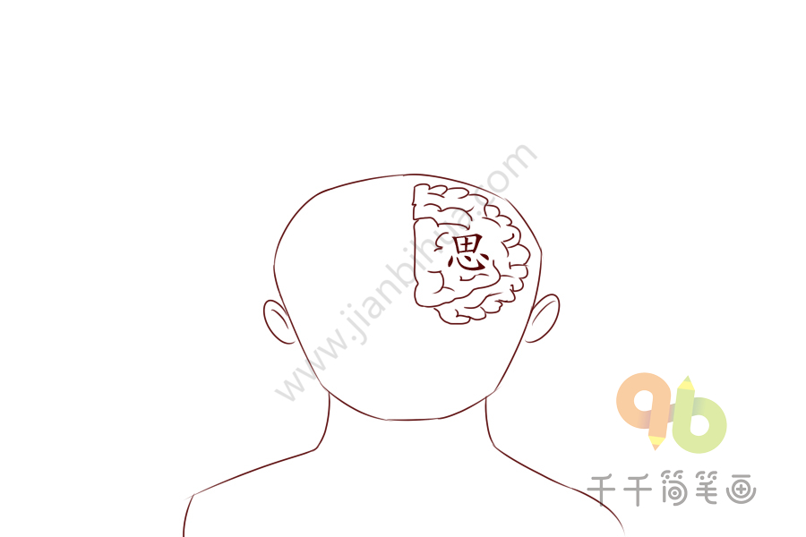 成语大全 左思右想简笔画