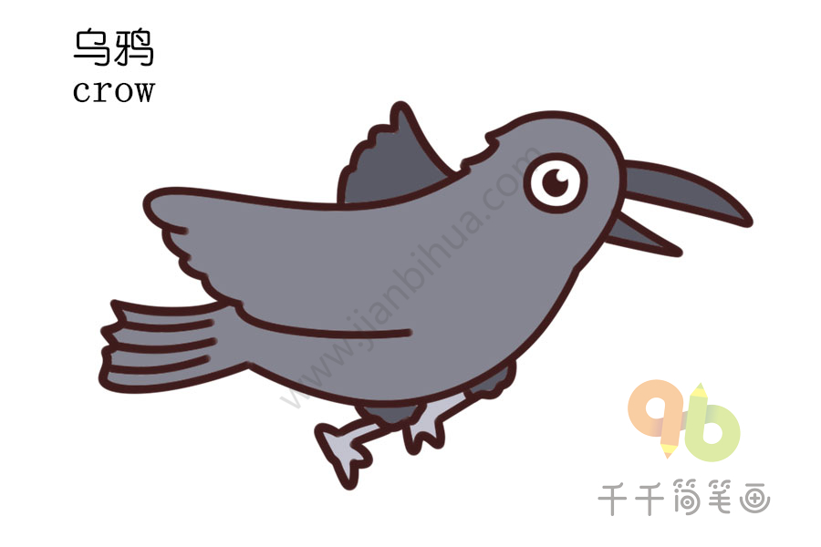 幼儿英语启蒙 认识乌鸦的英文单词