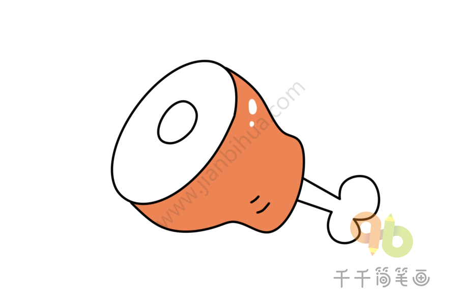 大鸡腿简笔画怎么画