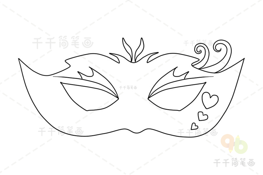 面具简笔画怎么画