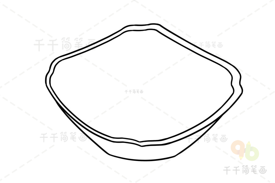 川渝特色传统小吃 烤脑花简笔画