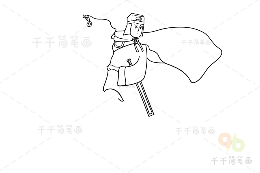 西汉名将 霍去病简笔画图片-儿童简笔画大全