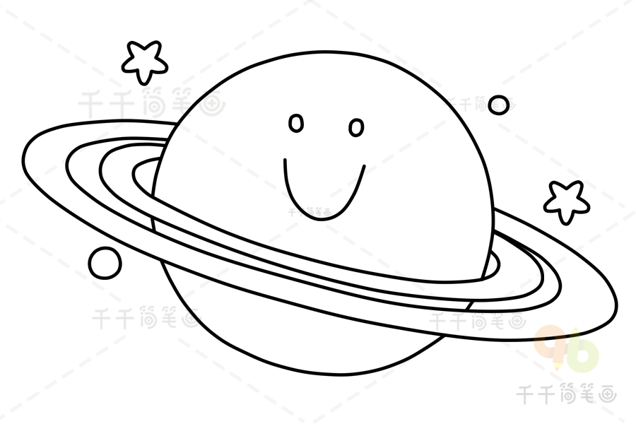 土星简笔画 幼儿启蒙画