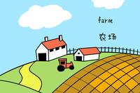 快乐农场简笔画彩色图片