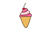 教你画冰淇淋简笔画