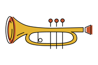 trumpet_简笔画图片大全