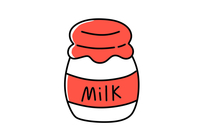 牛奶的画法彩色图片