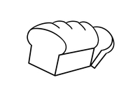 长方形面包简笔画图片