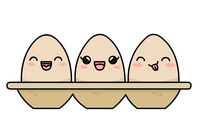 鸡蛋简笔画彩色 卡通图片