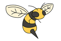 黄蜂简笔画简单图片