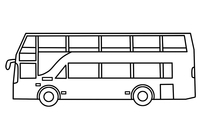 伦敦简笔画双层巴士图片