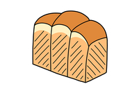 方形面包简笔画图片