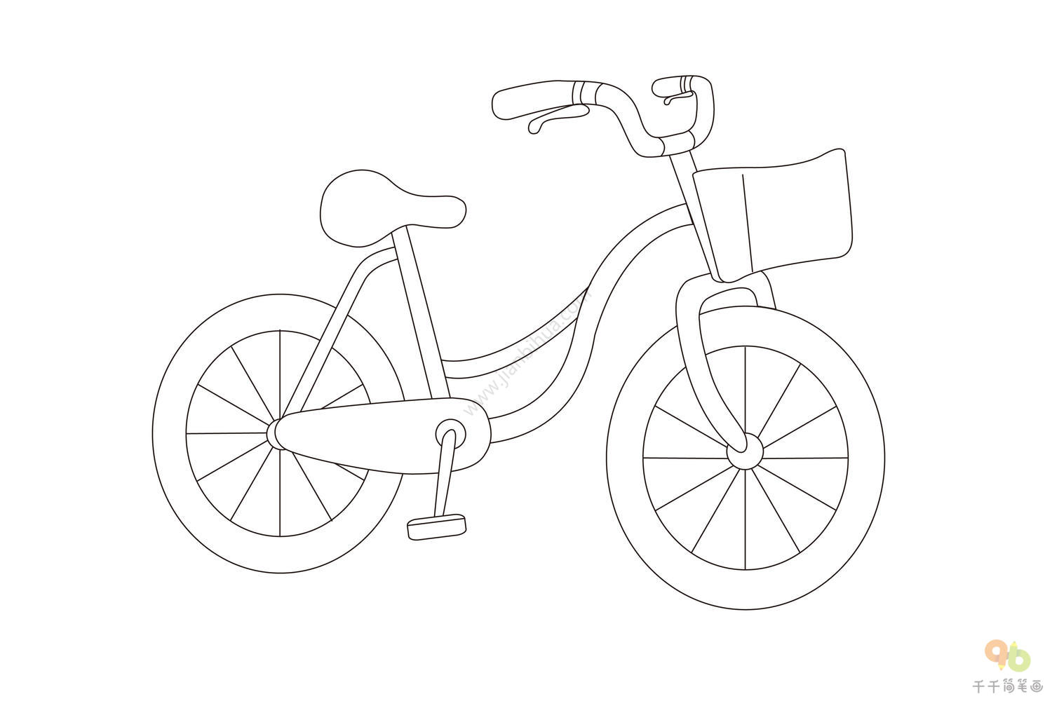 自行车的简易图怎么画图片