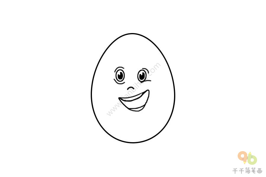 鸡蛋的画法简笔画图片
