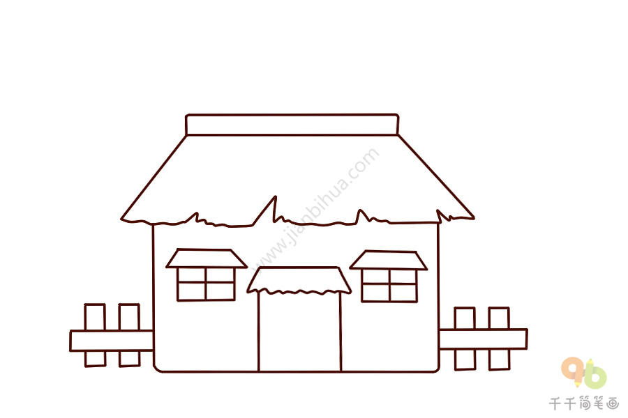 农家小屋简笔画 房子简笔画